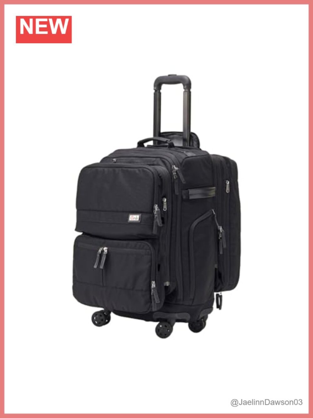 Modular 3-in-1 Carry-On Spinner Luggage with Zip-Off Daypack & Tote, Expandable